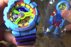 multi coloured g shock watch