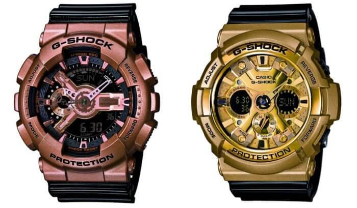 GA110GD-9B2 and GA200GD-9B2 G-Shock Gold X Black Series