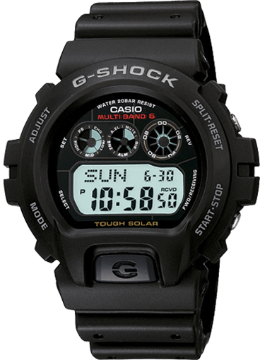 G-Shock GW-6900-1 Solar Mid-Size Digital with EL Backlight