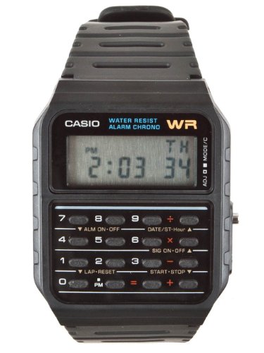 casio digital watch with calculator