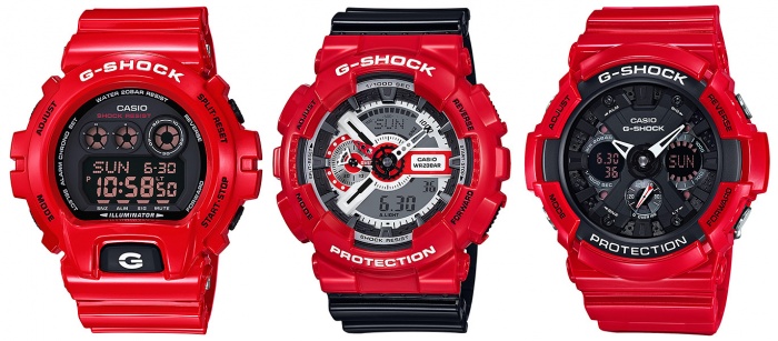 G-Shock GD-X6900RD-4  GA-110RD-4A GA-201RD-4A