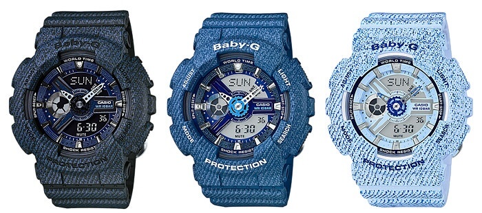 Baby-G BA-110DC-2A1 BA-110DC-2A2 BA-110DC-2A3 Denim Color