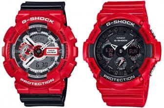 G-Shock GA110RD-4A and GA201RD-4A Red Color Theme Collection