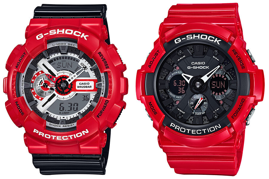 G-Shock GA110RD-4A and GA201RD-4A for Valentine's Day