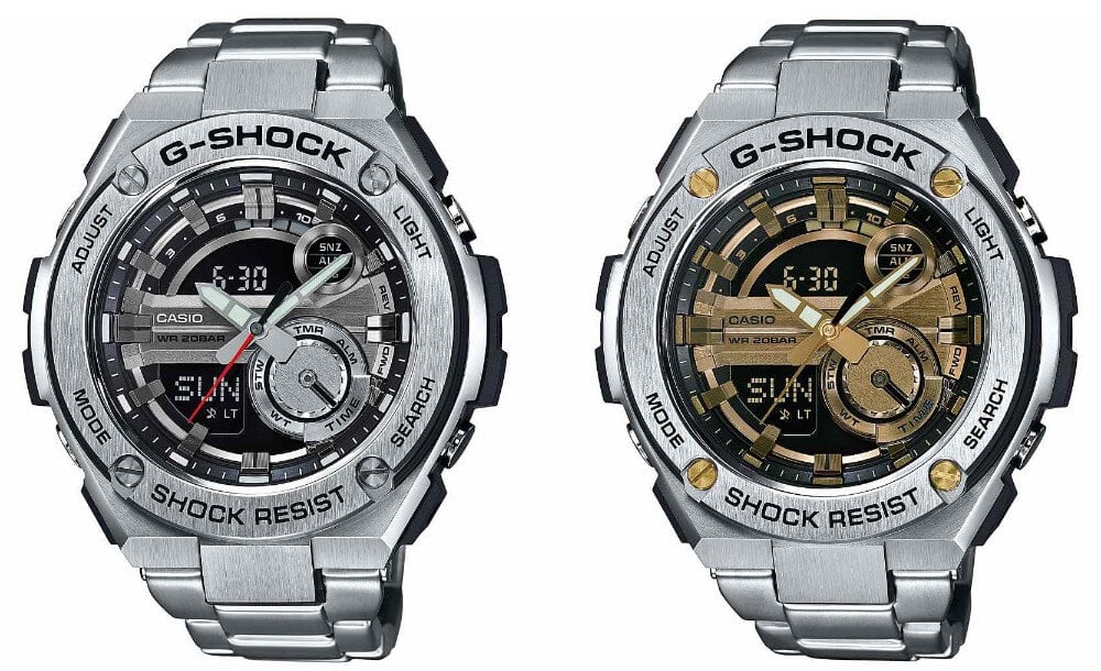 G-Shock G-STEEL 2nd Generation GST-210D-1A and GST-210D-9A Watches