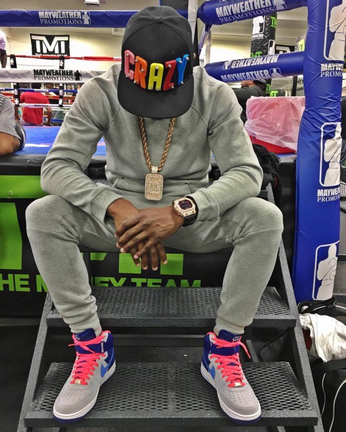 Floyd Mayweather wearing Casio G-Shock watch