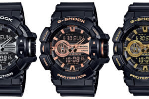 G-Shock GA-400GB Black and Silver / Rose Gold / Yellow Gold Watches
