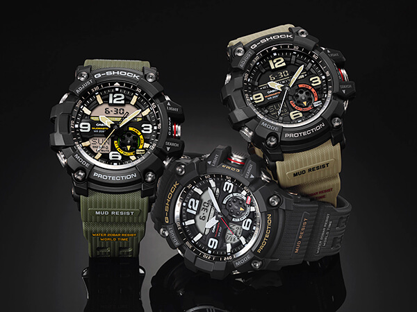 G-Shock Mudmaster GG-1000 Watches with Twin Sensor: GG-1000-1A GG-1000-1A3 GG-1000-1A5