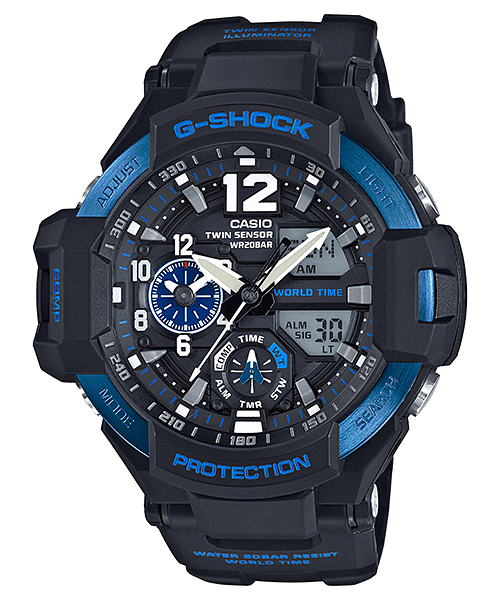 Blauer G-Shock GA-1100-2B Gravitationsmeister
