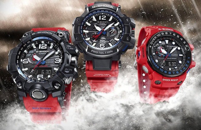 G-Shock Rescue Red Master of G Land Sea Air Watches