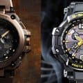 G-Shock GPW-1000VFC Silver Aged IP and MTG-G1000AR Suken Treasure Rose Gold Aged IP