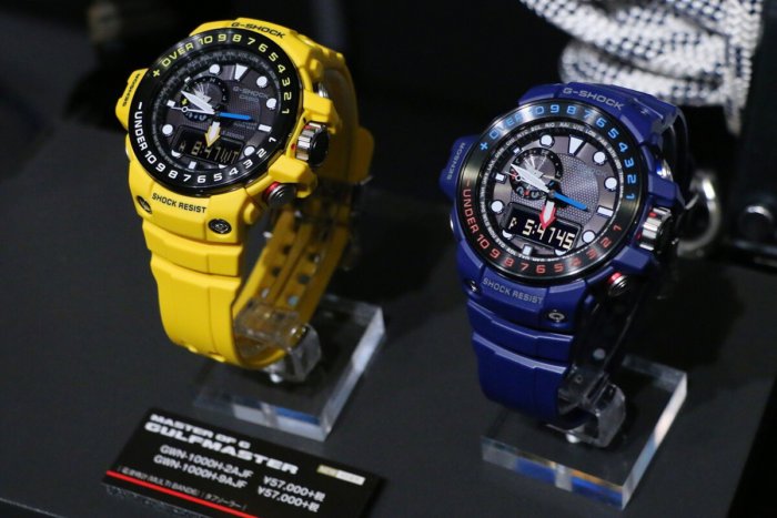 GWN-1000H-2A and Yellow GWN-1000H-9A G-Shock Gulfmaster