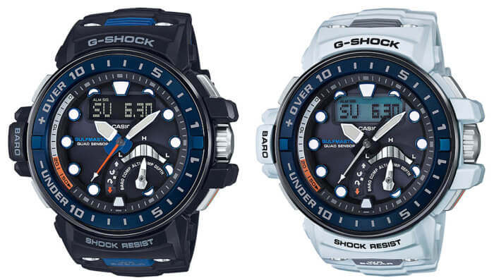 G-Shock Gulfmater GWN-Q1000-1AJF and GWN-Q1000-7AJF with Quad Sensor Depth Meter