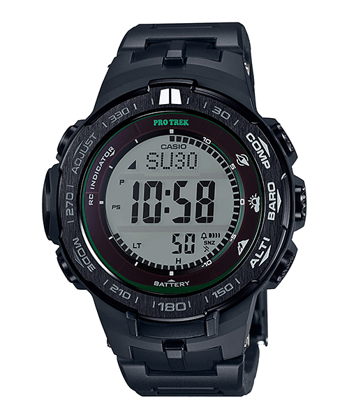 Casio Pro Trek PRW-3100FC-1JF with Sapphire Display and Metal Composite Folding Clasp Band