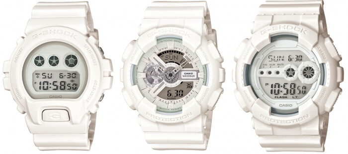 White Out G-Shock Watches from Trend White Collection