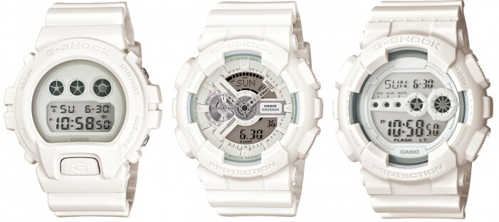 White Out G-Shock Watches from Trend White Collection