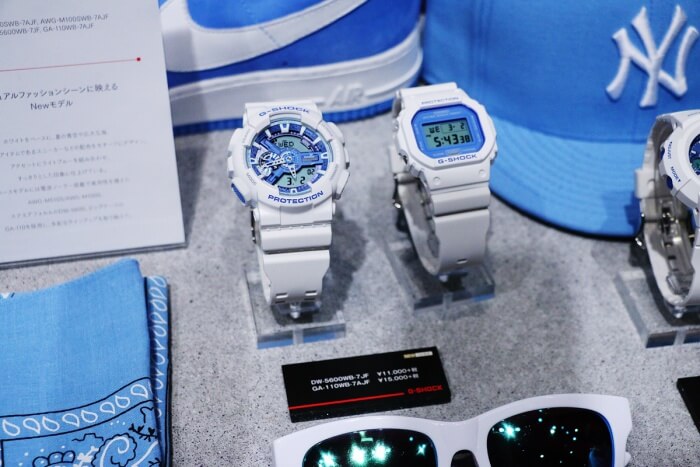 White and Light Blue G-Shock Watches