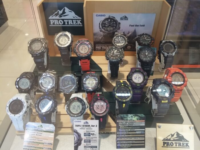 Casio Pro Trek watches at Aeon Mall Phnom Penh