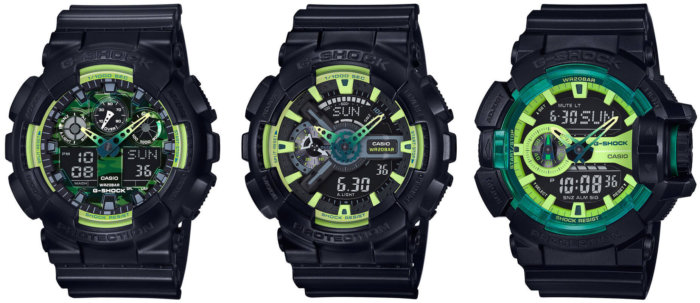 G-Shock Sporty Illumi Series  GA100LY-1A GA110LY-1A GA400LY-1A