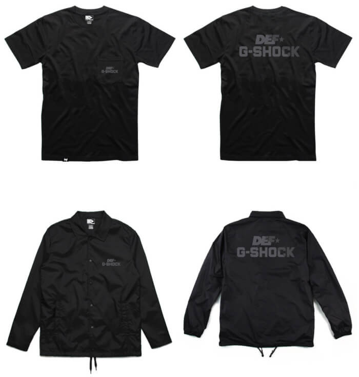 Def x G-Shock Stealth Mode Pocket Tee and Coach Jacket