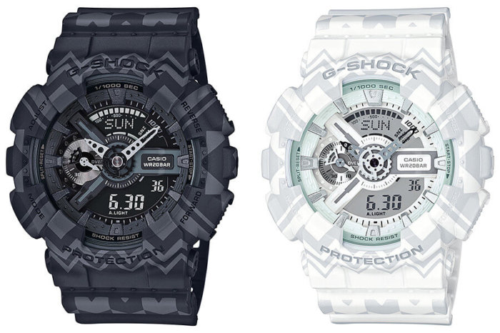 G-Shock Tribal Pattern Series GA-110TP-1A & GA-110TP-7A