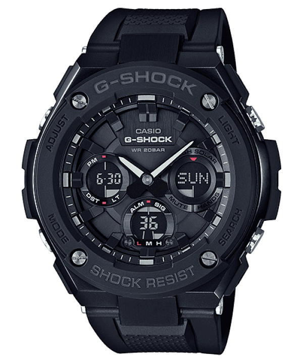 G-Shock Black G-STEEL GST-S100G-1B and GST-S110BD-1B