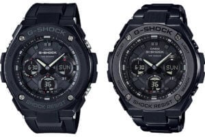 G-Shock Black G-STEEL GST-S100G-1B and GST-S110BD-1B