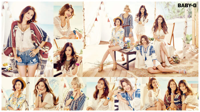 Girls Generation Casio Baby-G Summer 2016 Wallpaper Collage