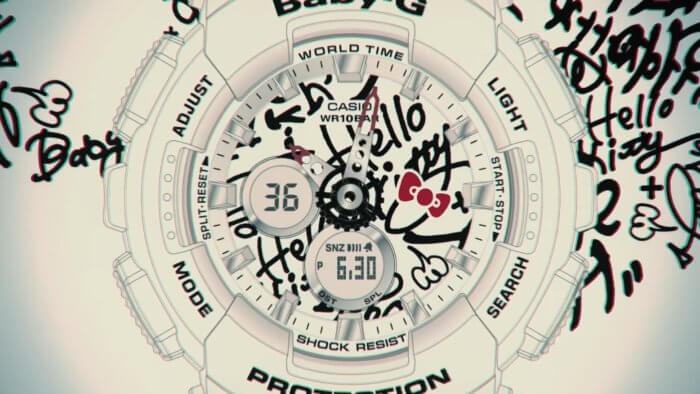 Baby-G x Hello Kitty 2016 BA-120 70s Graffiti Watch