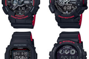 G-Shock Black and Red Heritage Layered Band Series