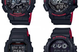 G-Shock Black and Red Series DW-5600HR-1JF GW-6900HR-1JF GA-110HR-1AJF GA-400HR-1AJF