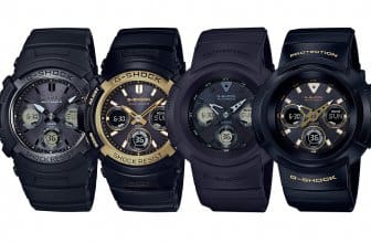 G-Shock AWG-M Basic Black and Black & Gold