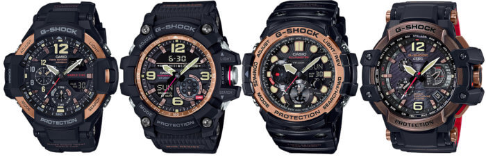 G-Shock Rose Gold Master of G Collection GA-1100RG-1A GG-1000RG-1A GN-1000RG-1A GPW-1000RG-1A