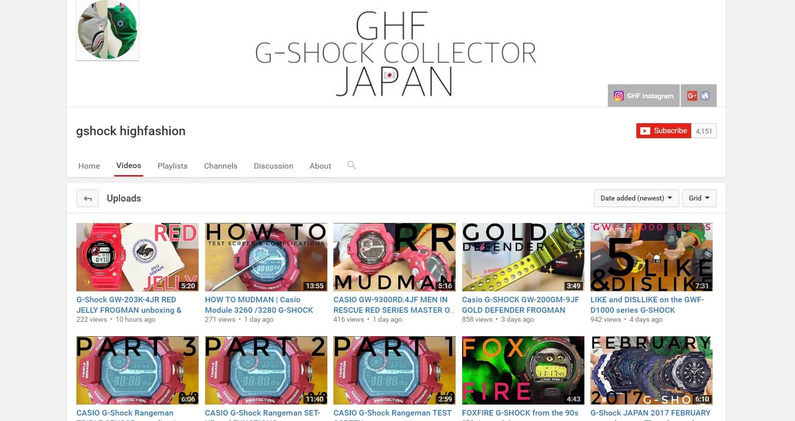 g-shock-youtube-channels