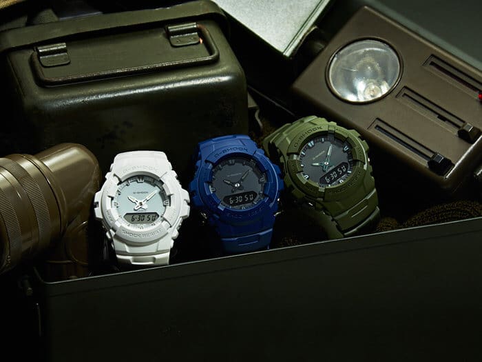 G-Shock G-100CU White Blue and Green