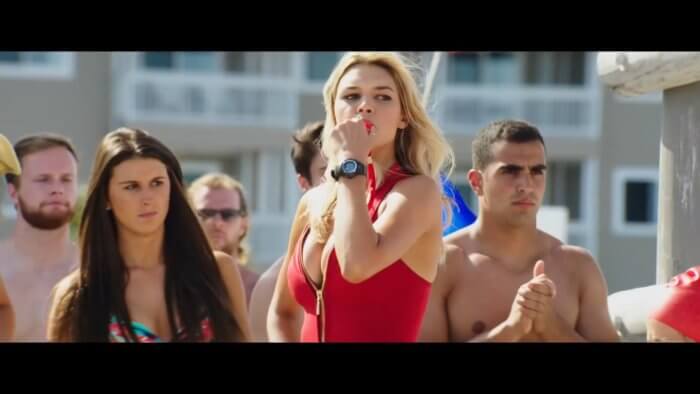 Kelly Rohrbach as C.J. Parker wears Casio G-Shock watch in Baywatch movie