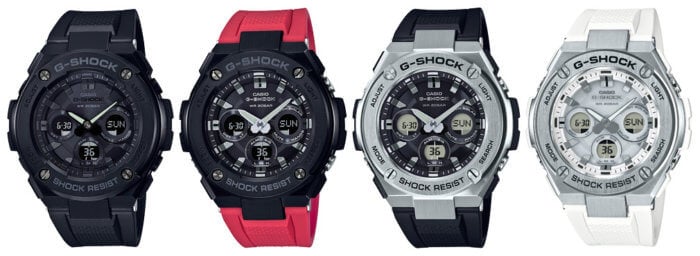 G-Shock G-STEEL GSTS300G-1A1 GSTS300G-1A4 GSTS310-1A GSTS310-7A Black Red Silver White