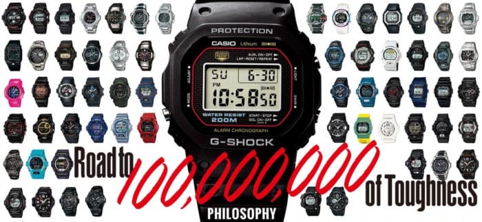 Casio G-Shock 100 Million Units Shipped