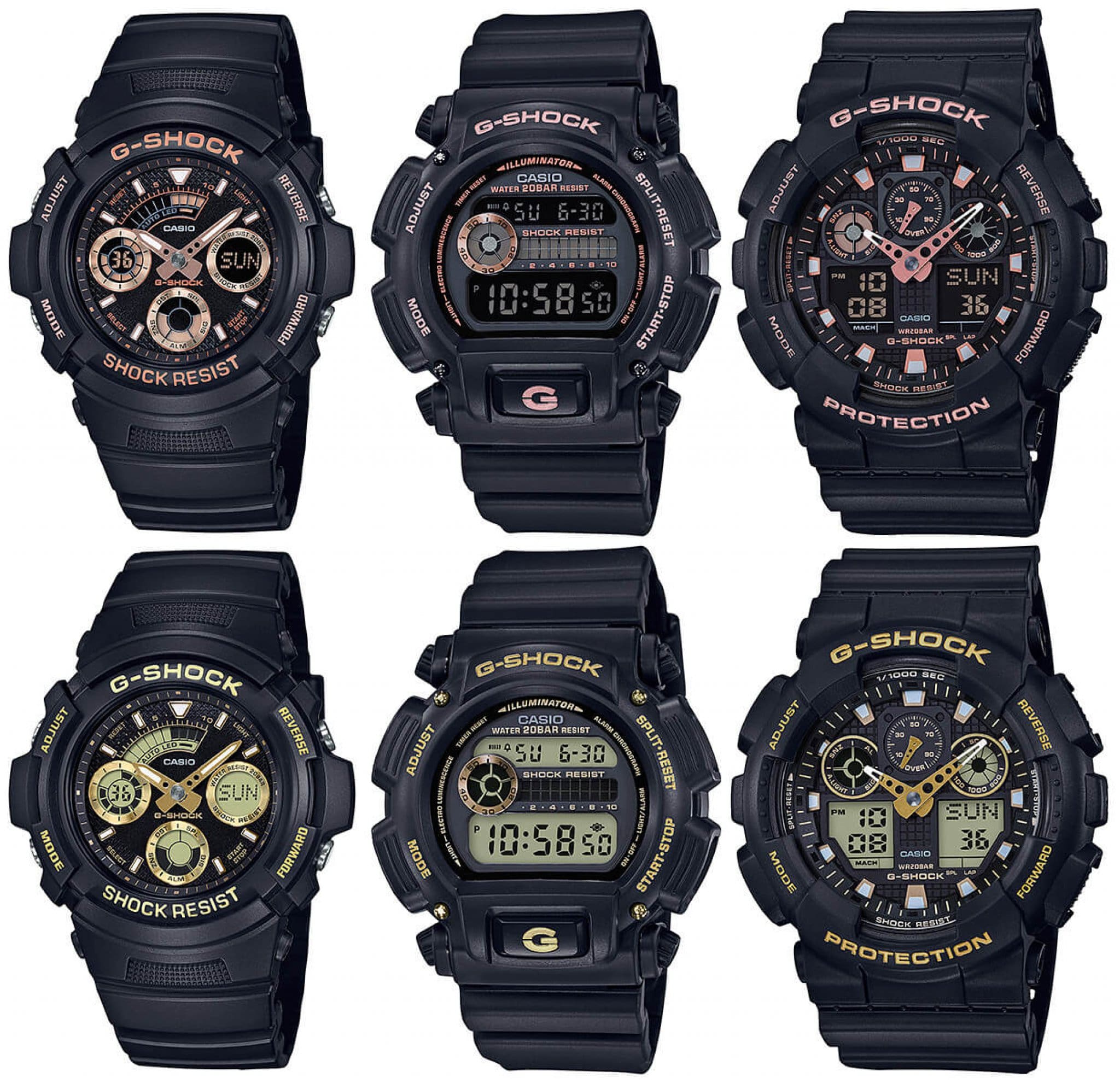 GShock GBX Black and Gold/Rose Gold Collection GCentral GShock Fan Site
