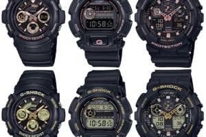 G-Shock GBX Black and Gold/Rose Gold Collection