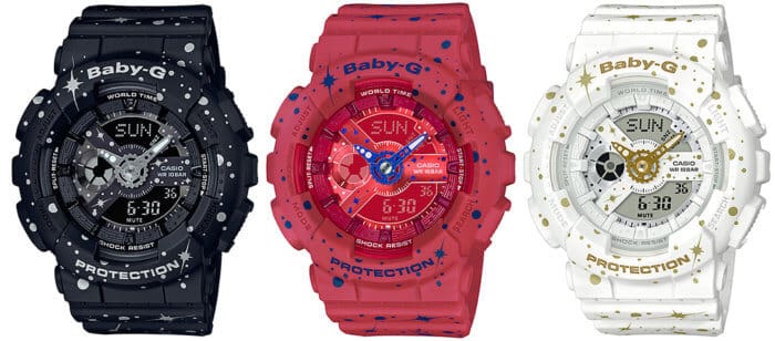 Baby-G BA-110ST Starry Skies Black Red White BA-110ST-1AJF BA-110ST-4AJF BA-110ST-7AJF