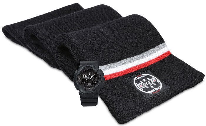 G-Shock GA100-1A1SCF Gift Set with Scarf