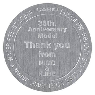 G-Shock Nigo and Kikuo Ibe 35th Anniversary Case Back