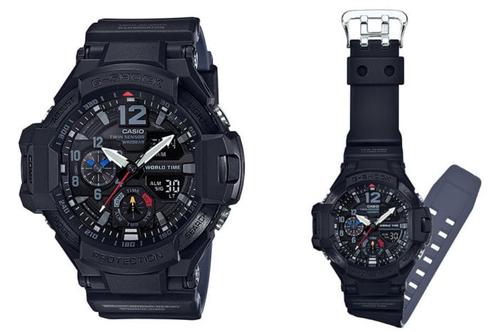 G-Shock Gravitymaster GA-1100-1A1 Black & Gray with Primary Color Accents