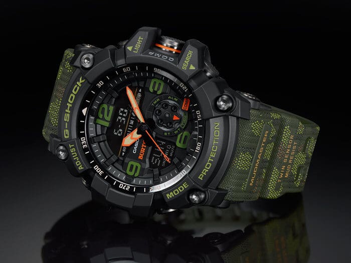 Burton Snowboards x G-Shock Mudmaster GG-1000BTN-1A Angle