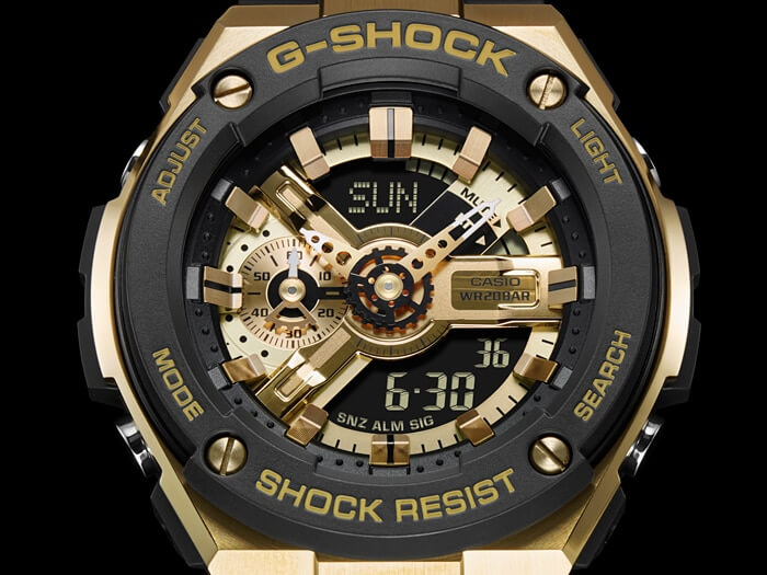 G-Shock G-STEEL GST-400G-1A9 Black and Gold - G-Central G-Shock 