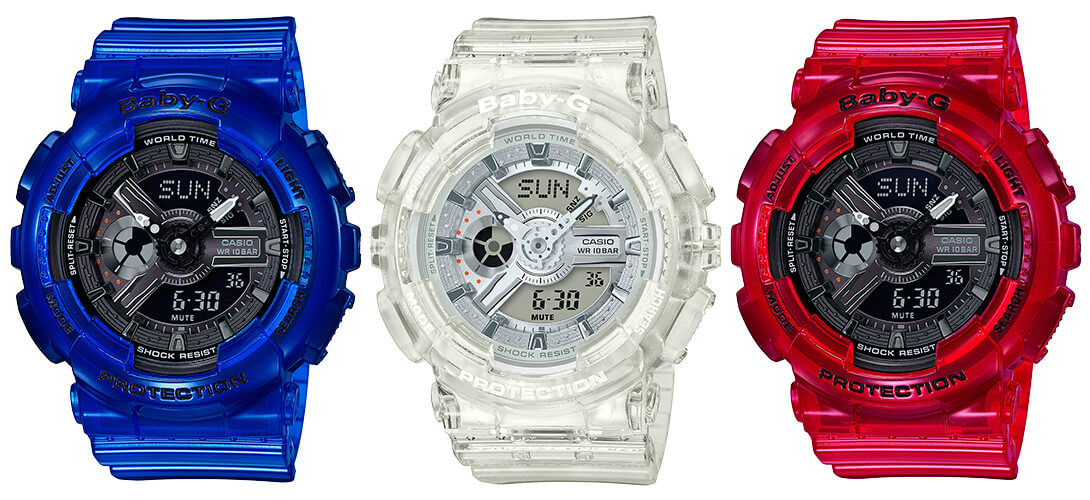 G-Shock GA-110CR and Baby-G BA-110CR Coral Reef Color