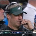 Philadelphia Eagles Head Coach Doug Pederson wears Casio G-Shock Rangeman wristwatch during Super Bowl LII
