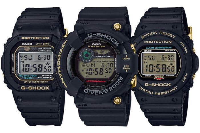 G-Shock 35th Anniversary Origin Gold Collection Screw-Back Case DW-5035D-1B DW-5735D-1B GF-8235D-1B Frogman