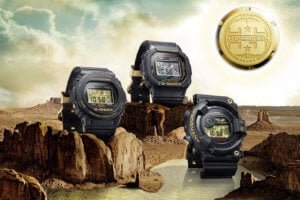 G-Shock 35th Anniversary Origin Gold (Screw-Back) Collection: DW-5035D-1B, DW-5735D-1B, GF-8235D-1B Frogman